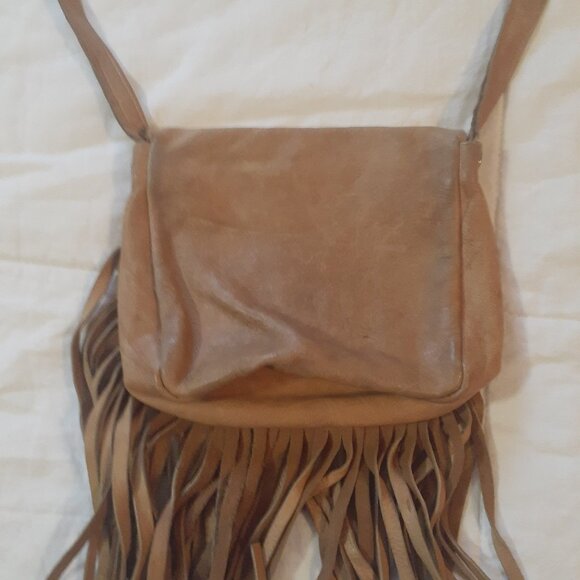 Vintage Boho Hippie Leather Fringed Purse - Picture 7 of 12
